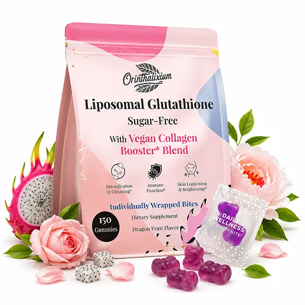 Liposomal Glutathione Gummies 1000mg - Sugar Free Reduced L Glutathione with Vitamin C & Vegan Collagen - Antioxidant Support for Skin Health & Overall Wellness - 150 Count Gummies