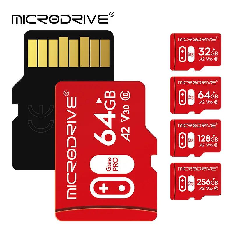 Micro SD Memory TF Card for Gaming Consoles High Speed Class 10/A2/V30/U3 for Switch Smartphone Camera Drone Tablet Security Sports Action Device
