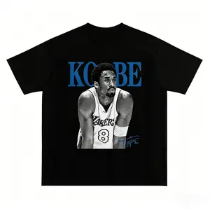 【100% Cotton】Menswear Vintage Basketball Legend Graphic T-Shirt, Classic Breathable Round Neck Cotton Tee, Unisex Streetwear Aesthetics for Game Day, Gift for Basketball Fans