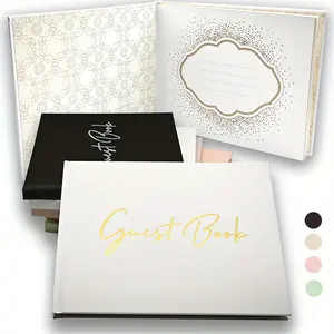 Wedding Guest Book, 1 Count Elegant Guest Book Weddings Reception, Wedding Sign in Book for Wedding, Baby Shower, Anniversary, Birthday