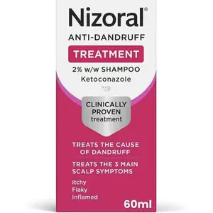 Nizoral Anti-Dandruff Shampoo 2% Ketoconazole 60ML – Deep Cleansing Scalp Care for Itchy & Flaky Hair, Gentle Daily Formula