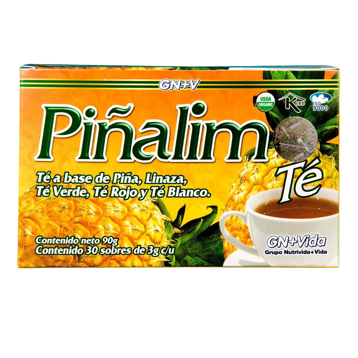 Pinalim Tea / Te de pinalim Mexican Version-Pinneaple, Flax, Green Tea, White Tea - 30 Day Supply Natural Herbal Supplement Beverange