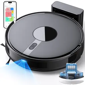 Robot Vacuum and Mop, 4,000Pa suction, Self-Drying, Auto Mop Washing, Self-Emptying Emptying Robot Vacuum
