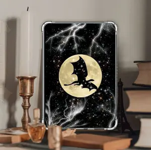 Onyx Dragon Fantasy Holographic Clear Case Cardstock Insert for Kindle, Fire Tablet, Boox, Kobo | Smj Book Lover Gift | Bookish Stickers for Kindle | Booktok Kindle Sticker Insert  | Aesthetic Kindle Decor Accessories Device Smartphone