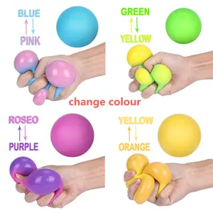 Magic Color Changing Stress Ball Soft Squeeze Toy Anxiety Relief Fidget Toy for Kids Adults