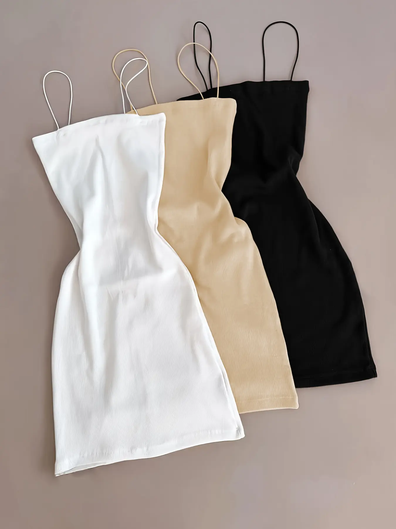 Elegant and special sexy simple women's slim Summer dress three-piece set Minimalist