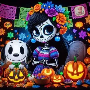 5D DIY Full Drill Round Diamond Painting - Diamond Art Kit Halloween Pumpkin Mosaic, Canvas - DIY Wall Decor, Perfect for Halloween and Christmas, Independence Day, Birthday and Anniversary Gifts, Handicraft.