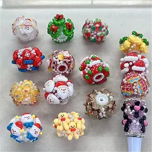 15/30pcs Christmas Color Fancy-cute Beads for Jewelry Making,Thick Shiny Lab-grown Transparent Gourd, Holiday Decorative Crafting Supplies, Handmade Gifts, Shiny Beads, Sparkling Accents, Durable Crafting, Highquality Beads, Decorative Beads, Holiday