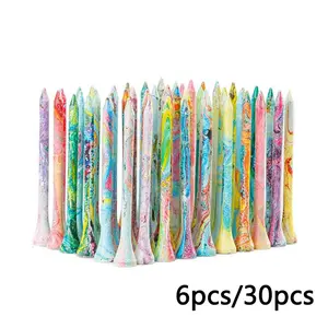 6/30 Golf Ball Tees, Vibrant Color Wooden Golf Tee Holders, Practice Accessories, Durable Design, Ideal for Training & Games, Golf Training Tool