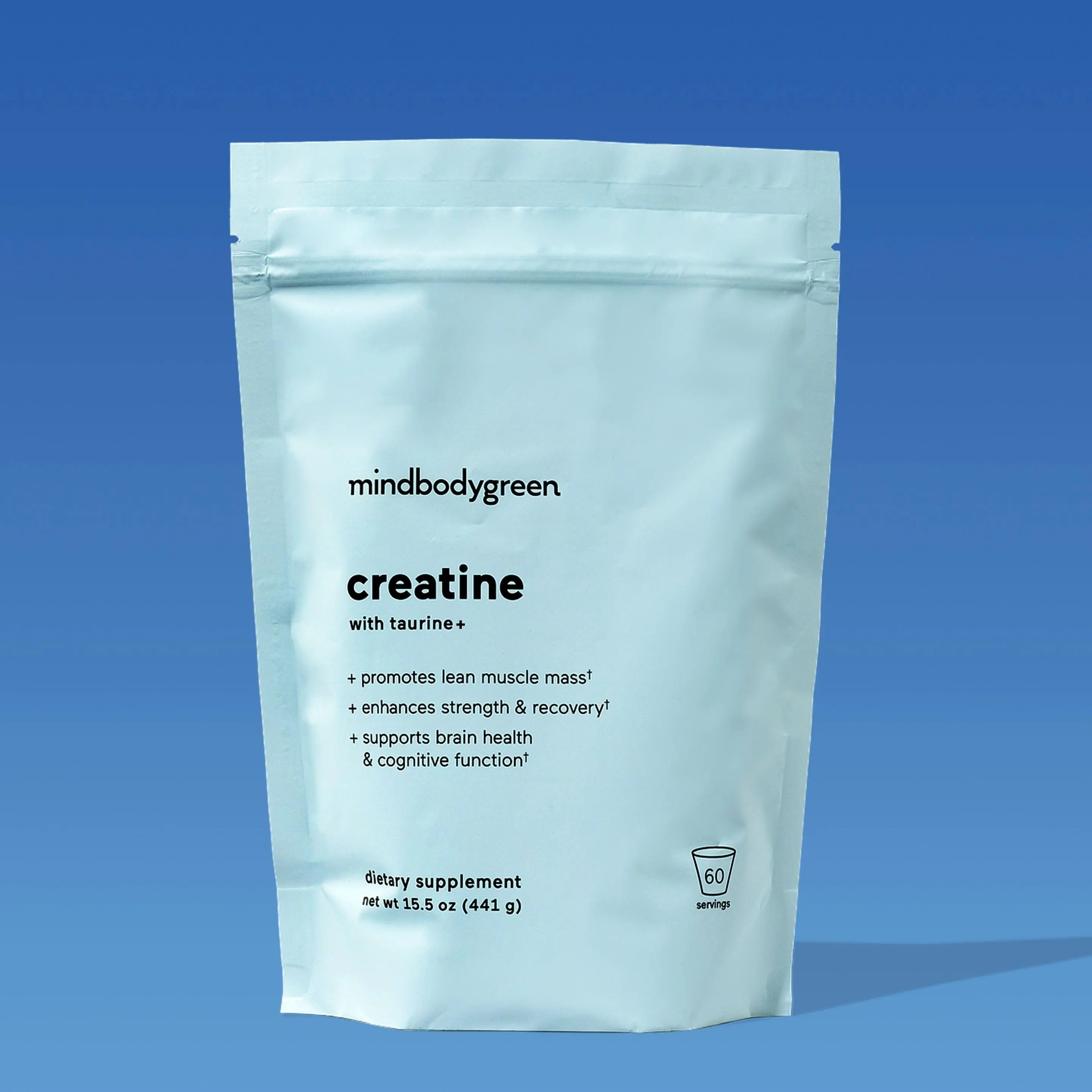mindbodygreen Creatine with Taurine+ Healthcare Vitamin Dietary Supplement for Women's Fitness & Recovery 60 Servings US Made