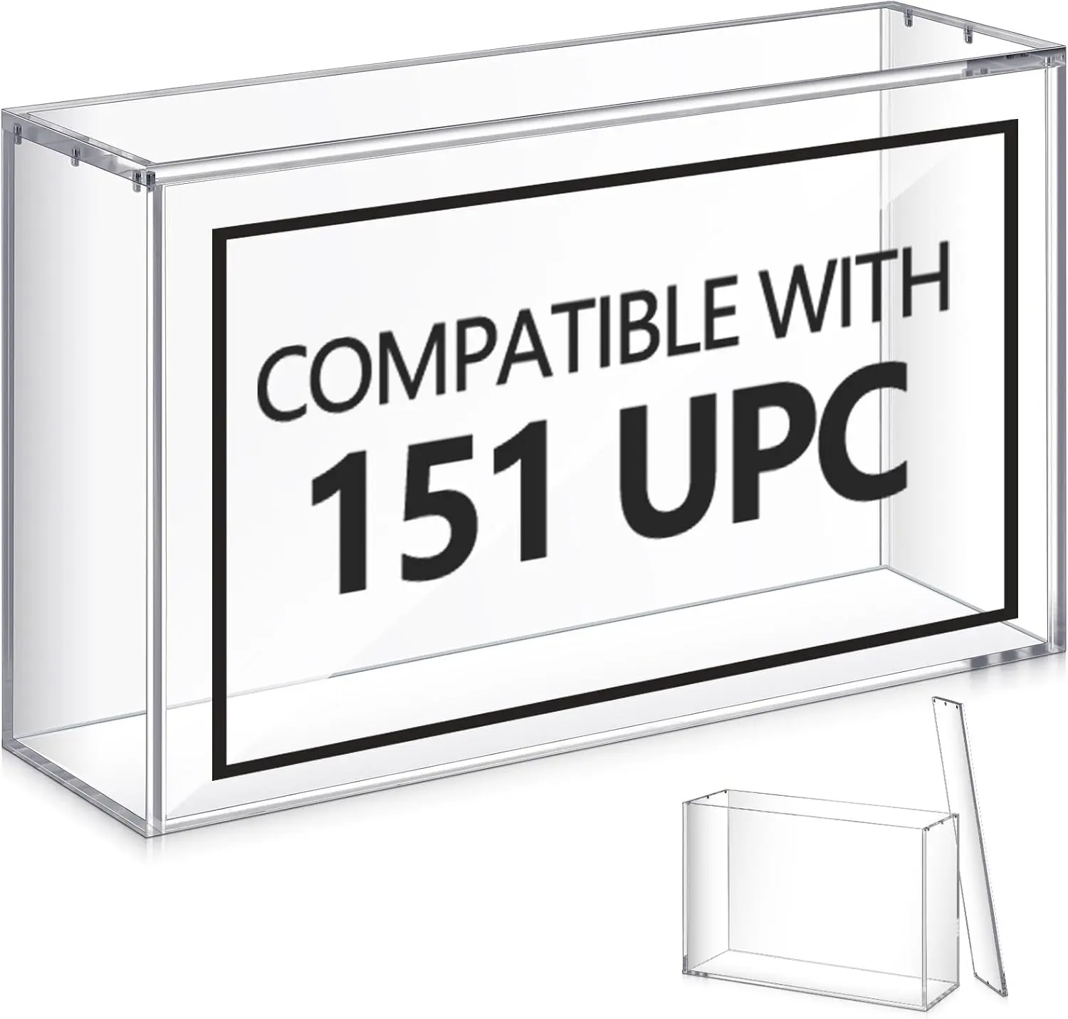 [K]Acrylic Case Fits Scarlet & Violet 151 Ultra Premium Collection UPC Booster Box Display Case Collector Protector UV Resistant with Strong Magnetic Lid