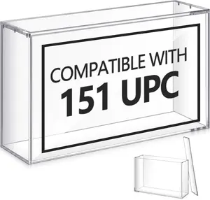 [K]Acrylic Case Fits Scarlet & Violet 151 Ultra Premium Collection UPC Booster Box Display Case Collector Protector UV Resistant with Strong Magnetic Lid