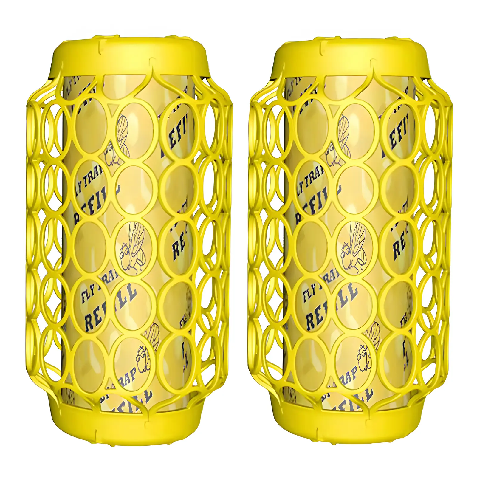 2 Pcs Wasp Trap Outdoor Hanging, Insect Catcher for Wasps and Carpenter Bees, Bee Killer Sticky Bug Boards Yellow Jacket Trap with Bait Reservoir, Non-Toxic Reusable Wasp Hornet Trap