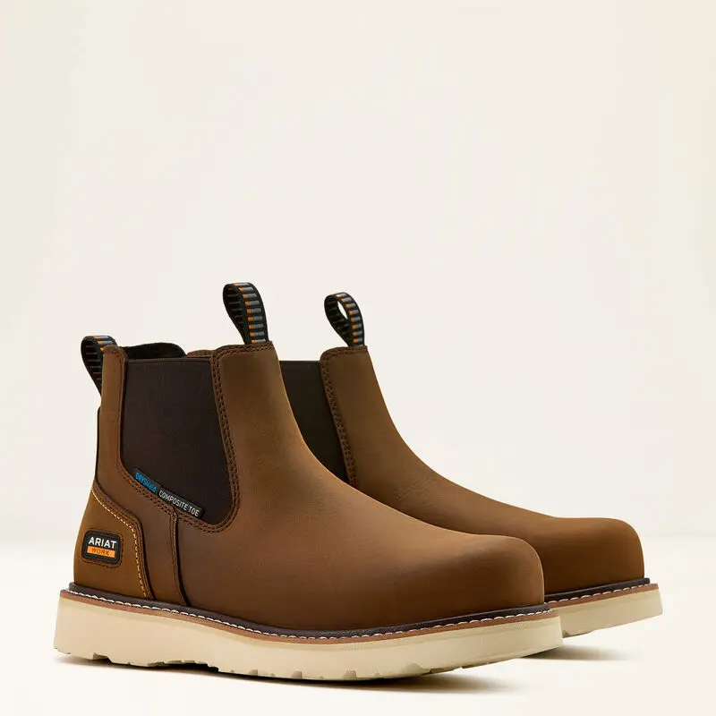 Men's Ariat Rebar Wedge Chelsea Waterproof Composite Toe Work Boot