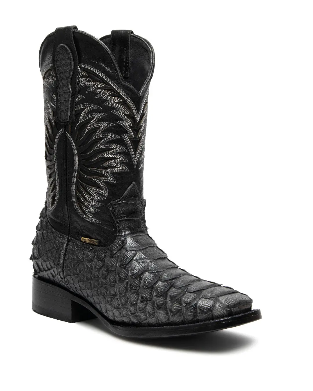 JP Western Boots - Grey Python Embossed JP Western Boots - Grey Python Embossed