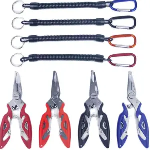2-Piece Aorace Multi-Functional Fishing Tool Set, Winter Fishing Accessories, Fishing Gear Accessories Including Pliers, Tongue Plier, Braided Hooks, Fish Hook Clippers, Fishing Tackle Kit