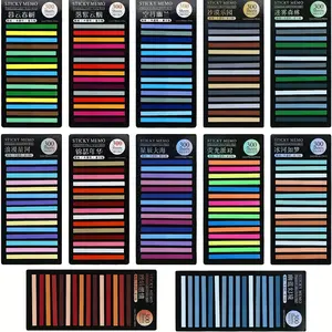 3600 Sheets Translucent PET Index Tabs 12-Color Waterproof Page Markers for Books Study Notes & Document Organization Fine Fluorescent Sticky Stickers