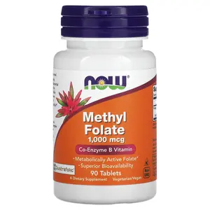 NOW Foods Methyl Folate, 1,000 mcg, 90 Tablets