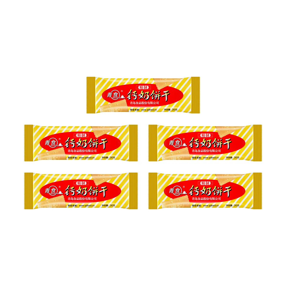 qinshi Calcium Milk Biscuits 8.47 oz*5【Value Pack】