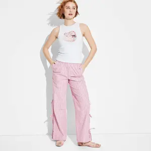 Women's High-Rise Side-Tie Relaxed Boxer Pants - Wild Fable