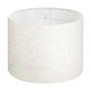 VEVOR Drum Lamp Shade, 13 in Topx 13 in Bottomx 10 in High, Medium Drum Linen Lampshade, Replacement Lamp Shade for Table Lamps Floor Lamps Pendant Lights, Easy Assembly Required (Light Linen)