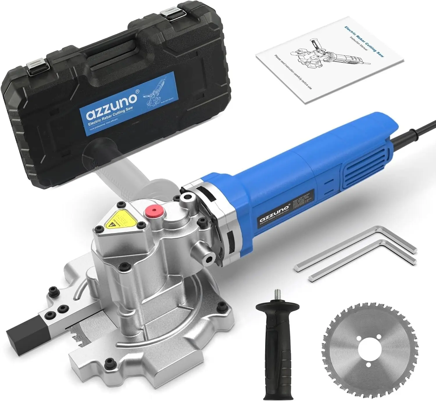 【First Batch Sale】AZZUNO Electric Rebar Cutter 1450W Portable Cutting Saw Cutting up to 3/2 Inch 4-40mm