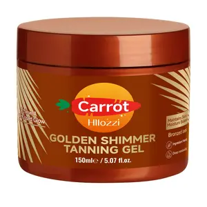 Hllozzi Golden Shimmer Tanning Gel 150ml | Quick Bronze Glow | Moisturizing, lightweight and easily absorbed | Carrot Bronze tanning gel