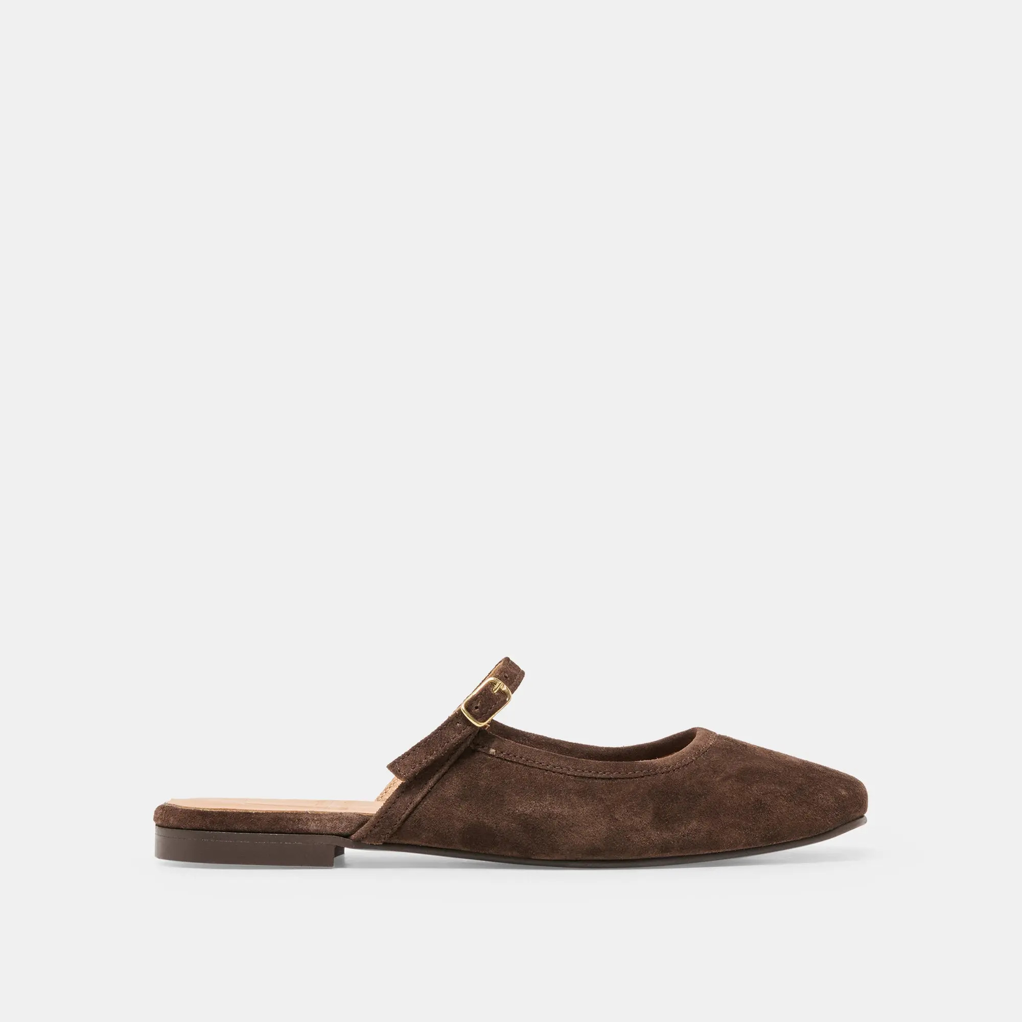 ELIO FLATS DK BROWN SUEDE