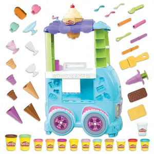 Play-Doh Kitchen Creations Ice Cream Truck Playset 30 Pieces 27 Tools Sounds