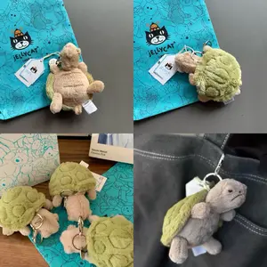 Angry Tortoise - Soft and Mini-Sized Stuffed Keychain, Cute Animal Food Plushie, Fun Gift Idea for Kids, Birthdays, and Collectors, Keychain Toy