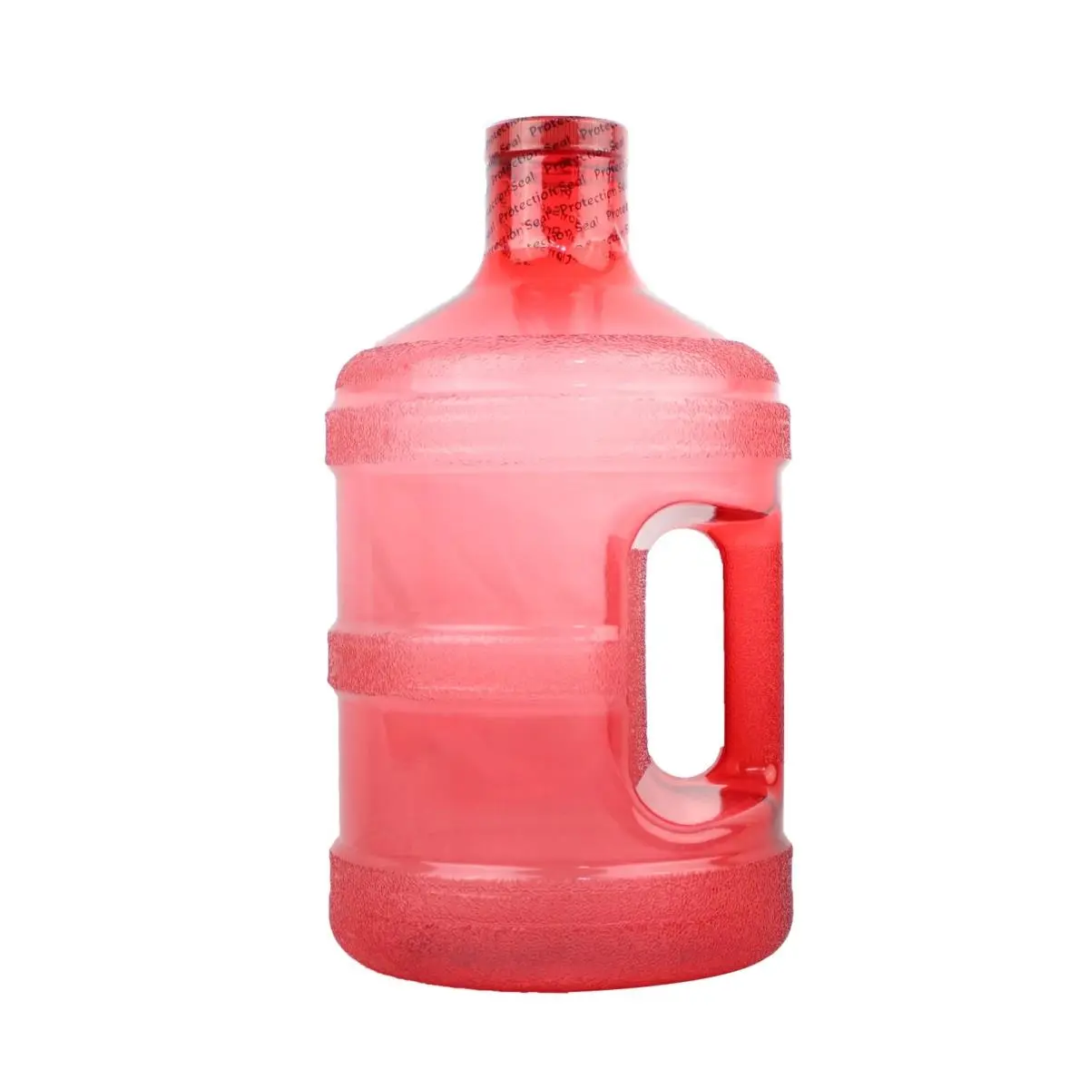 212 MAIN Portable Reusable Washable Bottled Beverage 1 gal Round Water Bottle with 48 mm Cap, Red, Gallon, Round Shape