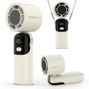 Portable Handheld Fan, USB Rechargeable, Variable Speed, Display Screen, Turbo Cooling Technology, Essential for Summer Travel & Outdoor Activities