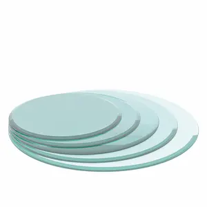 20-36" Round Tempered Glass Table Top | 3/8 Inch Thick Beveled Edge | Durable Scratch-Resistant Surface |Useful for Replacement Dining/Office/Home Decor Furniture Living Room