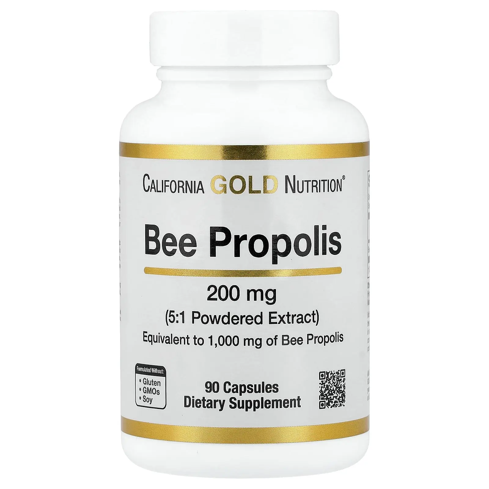 California Gold Nutrition Bee Propolis, 1,000 mg, 90 Capsules