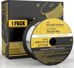 Flux Core Welding Wire, E71T-GS .030inch-2lb Gasless Flux-cored MIG Welding Wire, 1-Pack