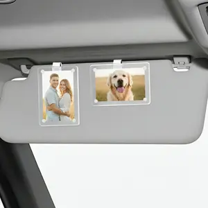 Car Visor Photo Clips are acrylic custom car accessories for displaying family lover or personal photos practical frames for daily commutes and travel ideal gifts for holidays like Christmas Thanksgiving and Valentine's Day
