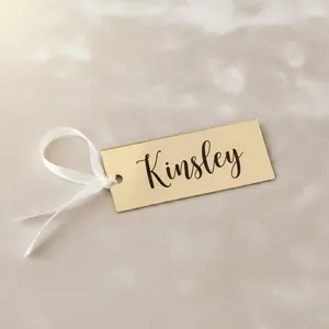 Personalized Gold Mirror Gift Tags Custom Name Acrylic Hang Tags Wedding Favor Tags Birthday Gift Tags Bridesmaid Gift Tags Party Favor Tag