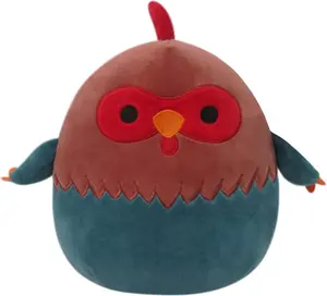 Squishmallows 8-Inch Reed Red and Blue Rooster - Little Ultrasoft Official Kelly Toy Plush