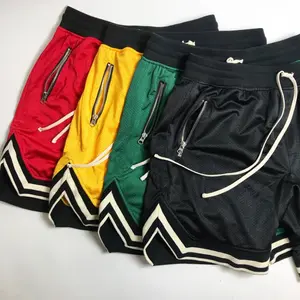 Summer thin mesh sports basketball shorts men's muscle fitness running training breathable five-point pants cross-border spot