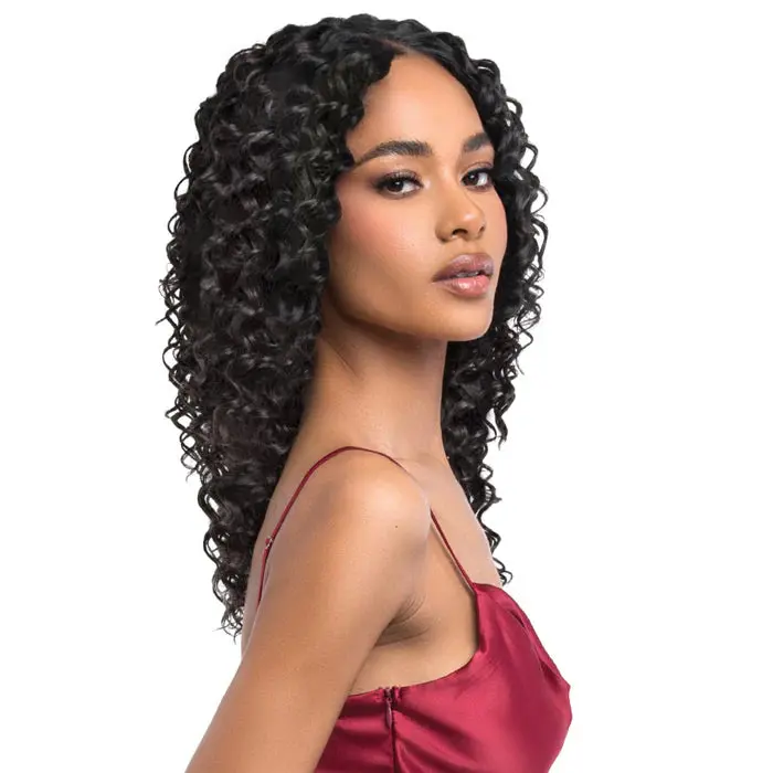 Bobbi Boss Miss Origin Core Synthetic Fiber Weave Deep Wave 10 12 14 Inch, Layered Cut, Heat Resistant