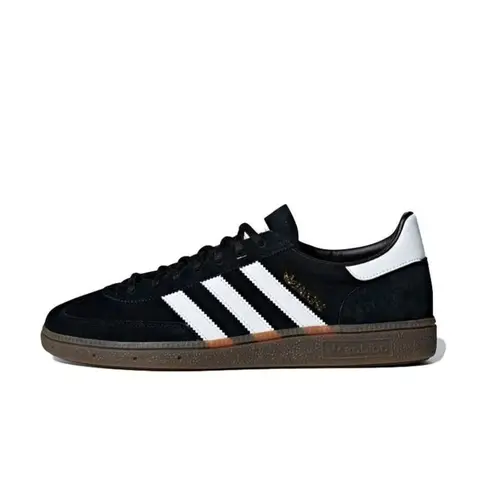 Adidas Handball Spezial Men’s Suede Trainers - Core Black/Cloud White/Gum, Solid Closed-Toe Athletic Sneakers, Lightweight Rubber Footwear, Removable Insole, Indoor & Classic Casual Shoes