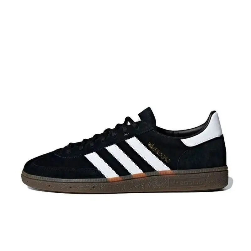 Adidas Handball Spezial Men’s Suede Trainers - Core Black/Cloud White/Gum, Solid Closed-Toe Athletic Sneakers, Lightweight Rubber Footwear, Removable Insole, Indoor & Classic Casual Shoes