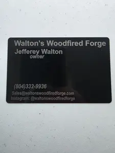 Metal Business Card, Laser Engraved, Custom