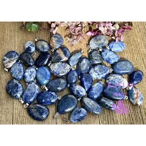 36 PCs Natural Sodalite Crystal Pendant