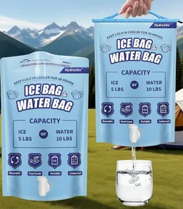 Leakproof Reusable Ice Bags Extra Large Capacity Long Lasting Instant Cooling for Camping Fishing Beach Picnic Hiking Travel Outdoor