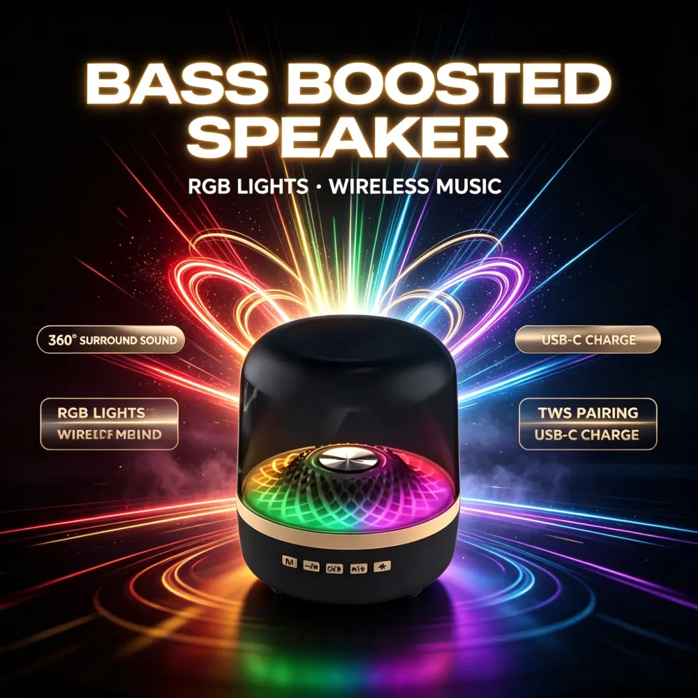 ,microphone,,wearable,apeaker,magnetic,,type,usb,Waterproof Shower Speaker,Mini,Machine,Karaoke,Bluetooth 5.3 HiFi Stereo Wireless Soundbar with Subwoofer, Breathing Light, Portable Home Theater Audio Speaker Nest Mini Speaker