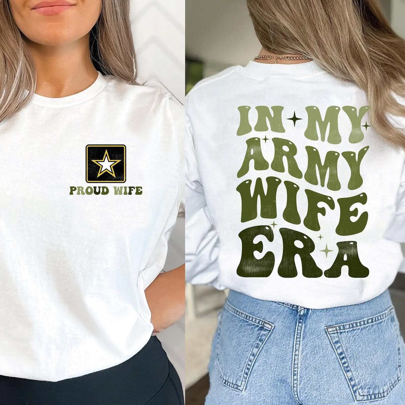 Comfort Colors In My Army Wife Era T-Shirt, Military Wife Shirt, US Army Gift For Wife, Military Wife T-Shirt, Army Wife Gift T-Shirt, Military Wife Clothing, Army Spouse T-Shirt, Full Size, Full Color