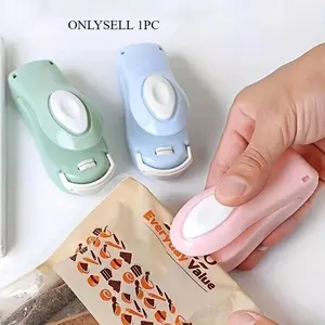 1pc Hand Pressure Mini Sealer Portable Heat Sealer Sealing Machine Food Bag Sealer Snack Plastic Bag Sealing Clip