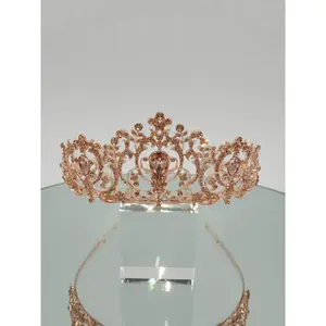 Quinceañera Crown with Comb #134 - Elegant Metal Alloy Design 2.5 Inches Tall Nickel & Lead-Free Secure Fit for Special Occasions