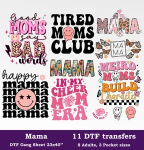Mama DTF Gang Sheet, 23x40 in. Ready-to-press Heat transfers